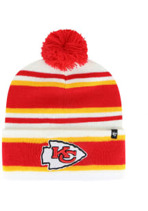 47 Kansas City Chiefs Red Stripling Cuff Knit Youth Knit Hat