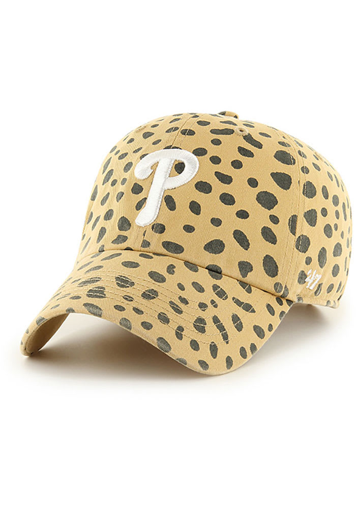 47 Philadelphia Phillies Tan Cheetah Clean Up Womens Adjustable Hat
