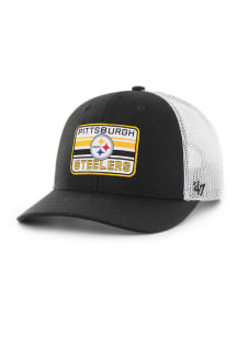 47 Pittsburgh Steelers Strap Drifter Trucker Adjustable Hat - Black