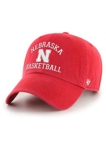 47 Red Nebraska Cornhuskers Basketball Archway Clean Up Adjustable Hat