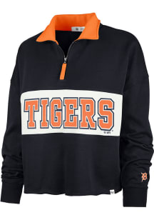 47 Detroit Tigers Womens Navy Blue Remi 1/4 Zip Pullover