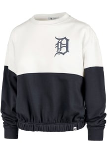 47 Detroit Tigers Womens White Bonita Crew Sweatshirt
