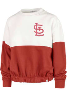 47 St Louis Cardinals Womens White Bonita Crew Sweatshirt
