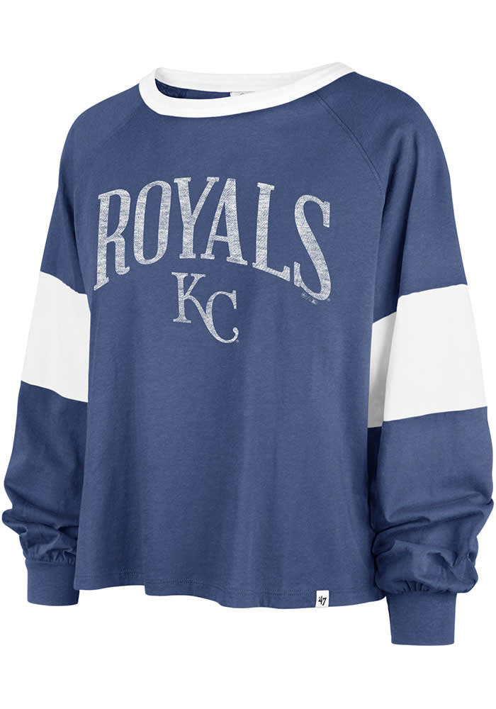 47 Women's Kansas City Royals Blue Celeste Long Sleeve T-Shirt