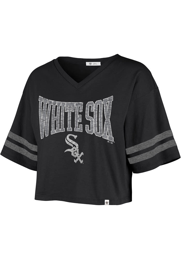 Chicago White Sox Womens Black New Basic Short Sleeve T-Shirt