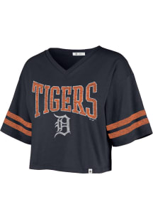 47 Detroit Tigers Womens Navy Blue Sporty Short Sleeve T-Shirt