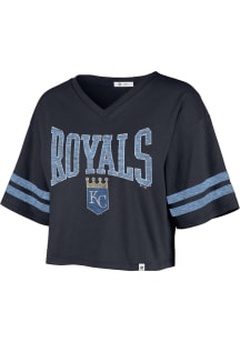 47 Kansas City Royals Womens Navy Blue Sporty Short Sleeve T-Shirt