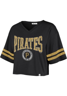 47 Pittsburgh Pirates Womens Black Sporty Short Sleeve T-Shirt