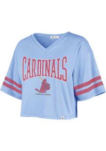 47 St Louis Cardinals Womens Light Blue Sporty Short Sleeve T-Shirt