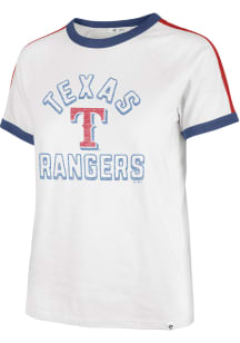 47 Texas Rangers Womens White Sweet Heat Short Sleeve T-Shirt