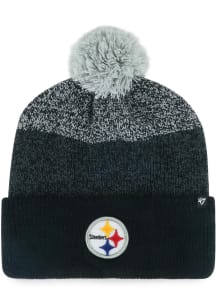 47 Pittsburgh Steelers Black Darkfreeze Cuff Mens Knit Hat