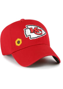 47 Kansas City Chiefs Red Confetti Icon Clean Up Womens Adjustable Hat
