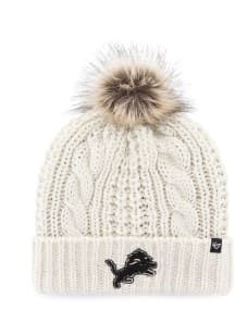 47 Detroit Lions White Meeko Cuff Knit Womens Knit Hat