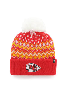 47 Kansas City Chiefs Red Elsa Cuff Knit Womens Knit Hat