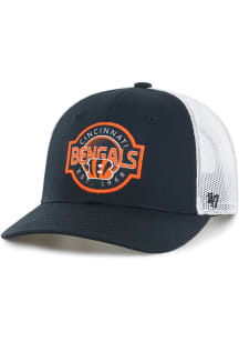 47 Cincinnati Bengals Black Scramble Strap Trucker Youth Adjustable Hat