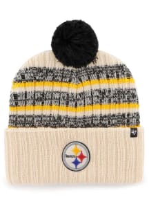 47 Pittsburgh Steelers Ivory Tavern Cuff Mens Knit Hat