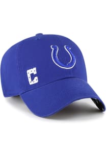 47 Indianapolis Colts Blue Confetti Icon Clean Up Womens Adjustable Hat