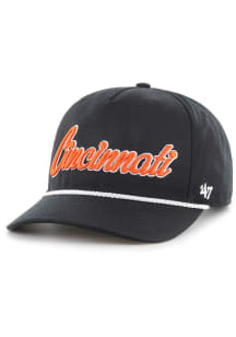 47 Cincinnati Bengals Overhand Script Hitch Adjustable Hat - Black