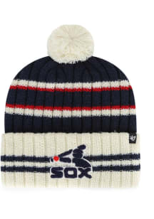 47 Chicago White Sox Black No Huddle Cuff Mens Knit Hat