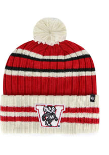 47 Wisconsin Badgers Red No Huddle Cuff Mens Knit Hat