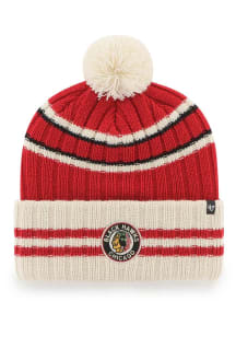 47 Chicago Blackhawks Red No Huddle Cuff Mens Knit Hat