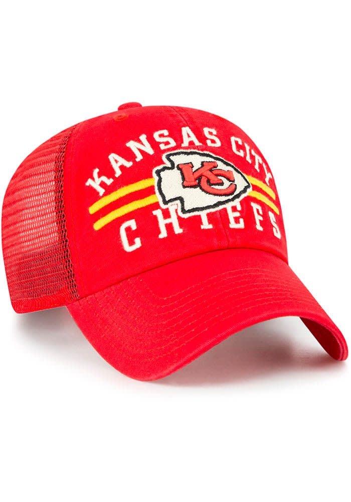Men's Kansas City Chiefs '47 Charcoal Super Bowl LVII Striation Trucker  Adjustable Hat