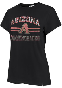 47 Arizona Diamondbacks Womens Black Bright Eyed Short Sleeve T-Shirt