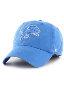 47 Detroit Lions Mens Blue Sure Shot Side Patch Classic Franchise Fitted Hat