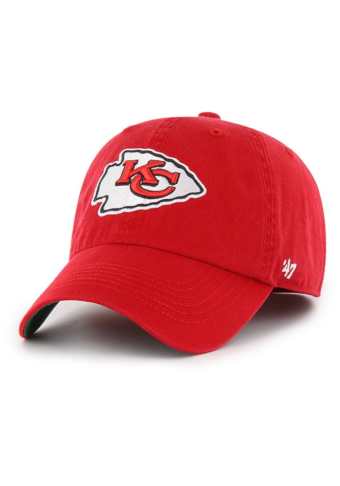 47 Kansas City Chiefs Red Sure Shot Side Patch Classic Franchise Fitted Hat, Red, Cotton/Poly Blend, Size S, Rally House