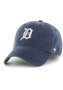 47 Detroit Tigers Mens Navy Blue Sure Shot Side Patch Classic Franchise Fitted Hat