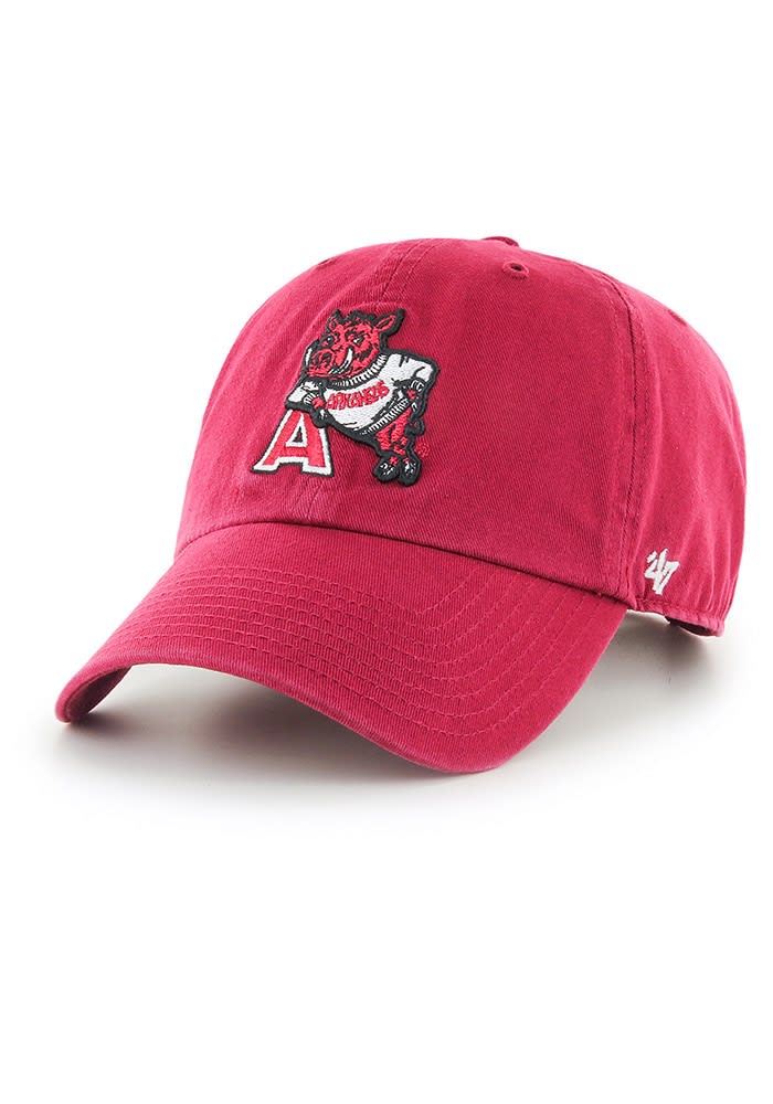 47 Arkansas Razorbacks Retro Clean Up Adjustable Hat - RED