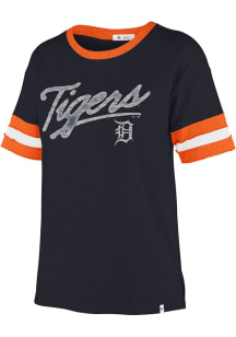47 Detroit Tigers Womens Navy Blue Dani Short Sleeve T-Shirt