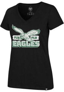 47 Philadelphia Eagles Womens Black Rival Short Sleeve T-Shirt