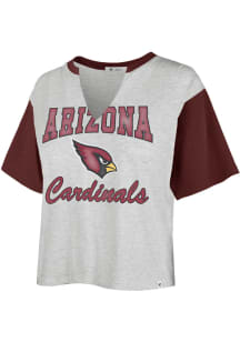 47 Arizona Cardinals Womens Grey Sandy Daze Short Sleeve T-Shirt