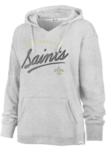 47 New Orleans Saints Womens Grey Cross Script Hooded Sweatshirt