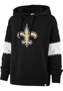 47 New Orleans Saints Womens Black Sporty Charlie Hooded Sweatshirt