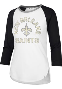 47 New Orleans Saints Womens White Overturn Frankie LS Tee