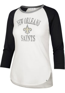 47 New Orleans Saints Womens White Ring Around LS Tee