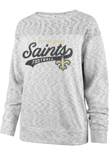 47 New Orleans Saints Womens Grey Sport Script Crew Sweatshirt