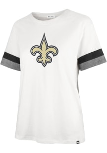 47 New Orleans Saints Womens White Premier Frankie Short Sleeve T-Shirt