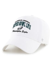 47 Philadelphia Eagles Super Bowl LVII Team ID Clean Up Adjustable Hat - White