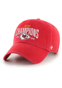 47 Kansas City Chiefs 2022 Conference Champions Clean Up Adjustable Hat - Red