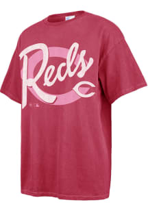 47 Cincinnati Reds Womens Pink Dopamine Short Sleeve T-Shirt