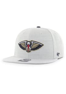47 New Orleans Pelicans Grey Boreland Snapback Mens Snapback Hat
