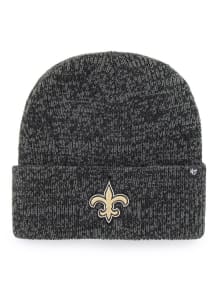 47 New Orleans Saints Black Brain Freeze Cuff Knit Mens Knit Hat