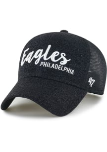 47 Philadelphia Eagles Black Metallic Encore Mesh MVP Womens Adjustable Hat