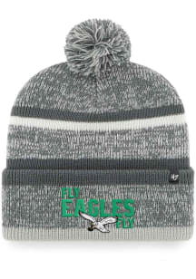 47 Philadelphia Eagles Charcoal Script Northward Cuff Mens Knit Hat