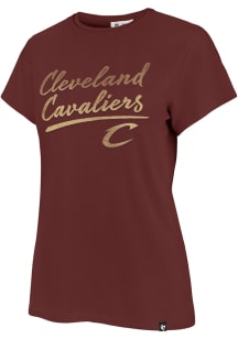 47 Cleveland Cavaliers Womens Maroon Frankie Short Sleeve T-Shirt