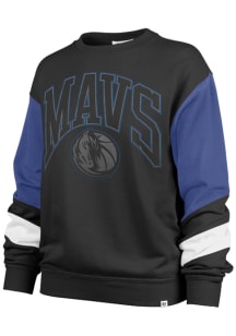 47 Dallas Mavericks Womens Black Nova Crew Sweatshirt