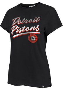 47 Detroit Pistons Womens Black Frankie Short Sleeve T-Shirt